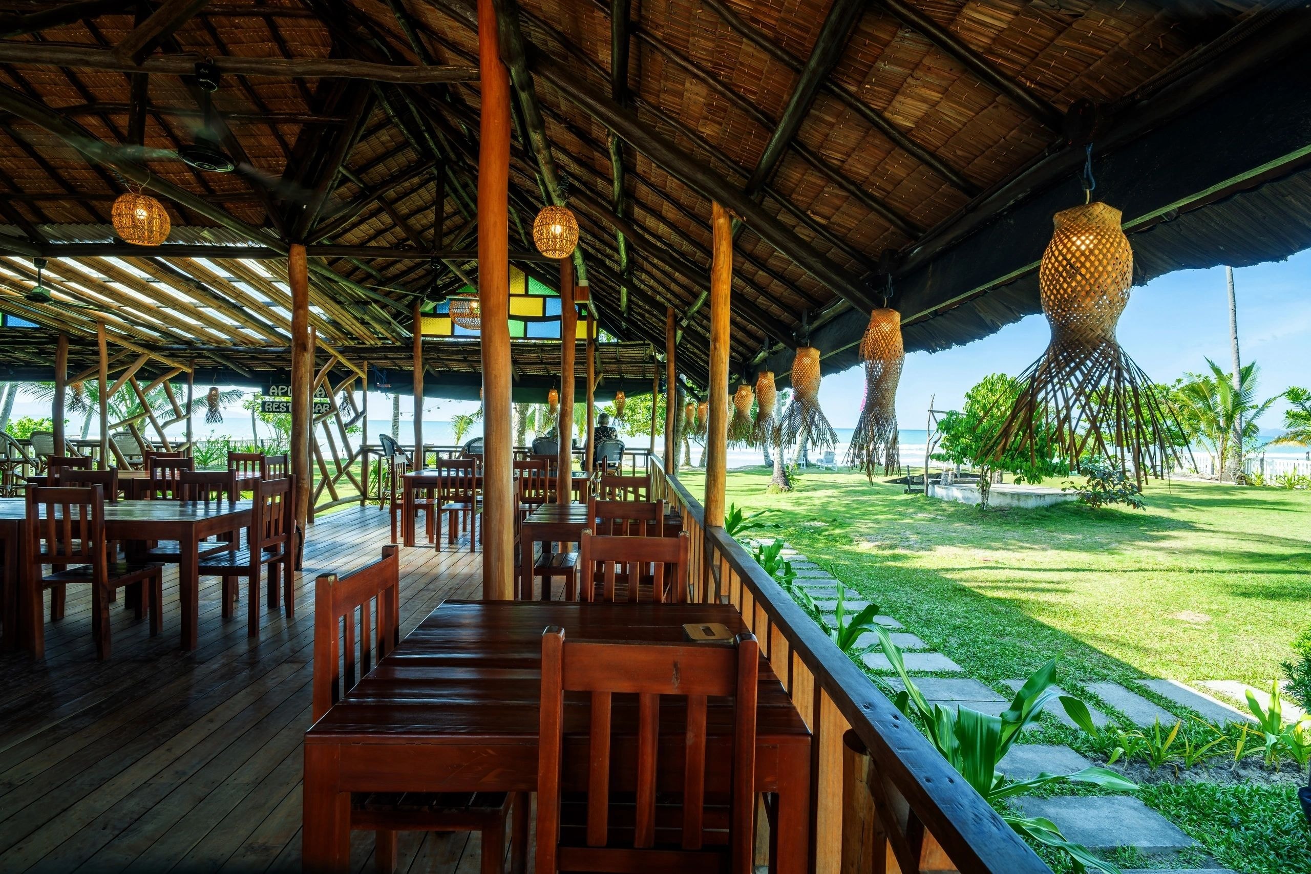 BAIBAI Beach Resort tropical pavilion with ocean view